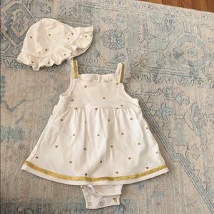 Sweet one piece dress and hat